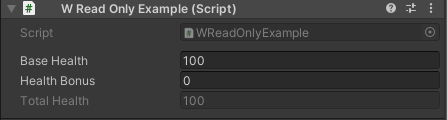 WReadOnly showing grayed-out calculated value in inspector