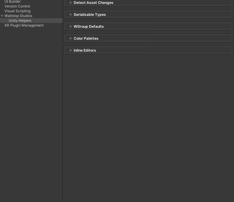 Button color configuration via Unity Helper Settings