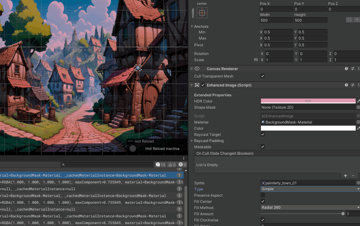 EnhancedImage HDR color intensity slider being adjusted, showing bloom effect increasing