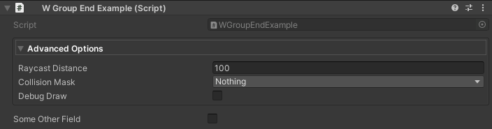 WGroup being collapsed and expanded with smooth animation