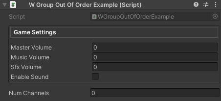 Two separate WGroup sections with same header styling