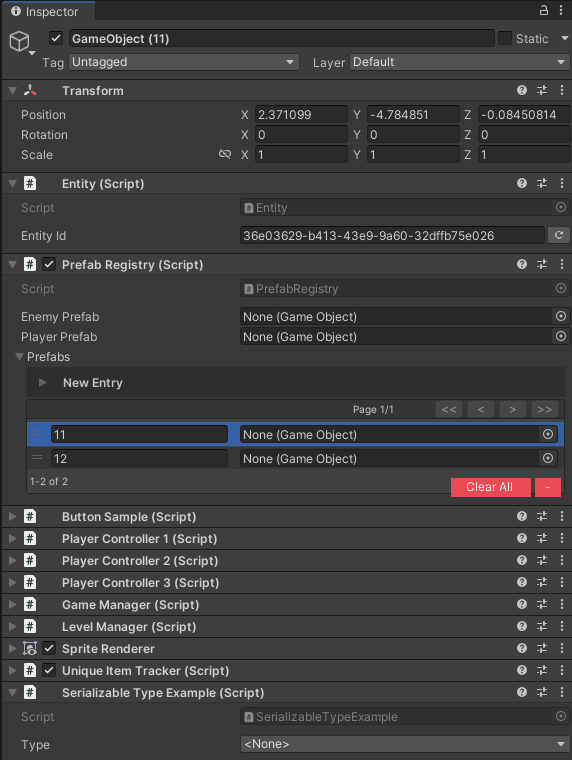 SerializableType property drawer with searchable type dropdown