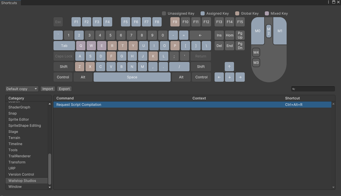 Request Script Recompilation shortcut