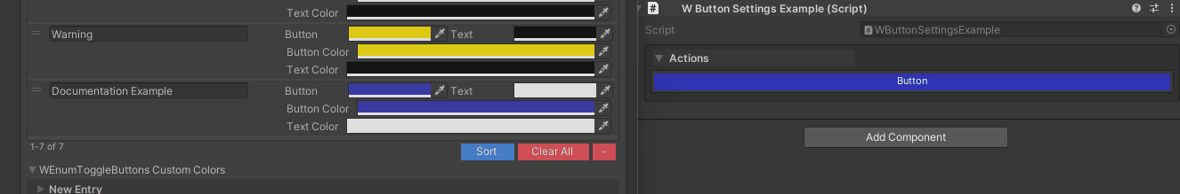 Changing color palette and seeing instant update in inspector