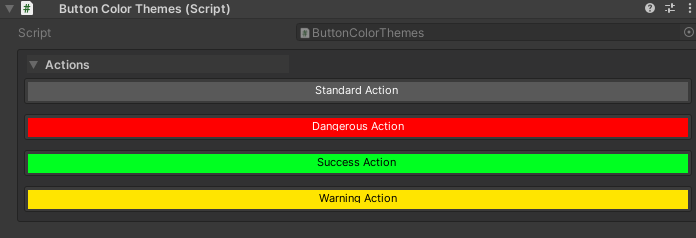 Buttons with different color themes