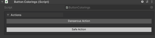 Two buttons with different color themes (default dark/light)