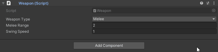 Switching weapon types and seeing different fields