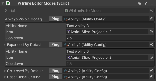 WInLineEditor modes comparison
